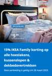15% IKEA Family korting op alle hoeslakens, kussenslopen & dekbedovertrekken