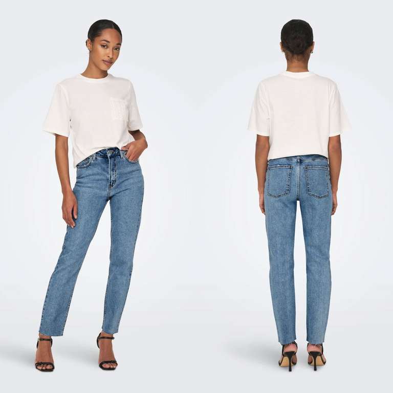 ONLY cropped straight fit jeans