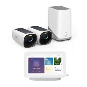 Eufy eufyCam 3 Kit (2x camera en HomeBase 3) + Google Nest Hub voor €384 @ tink