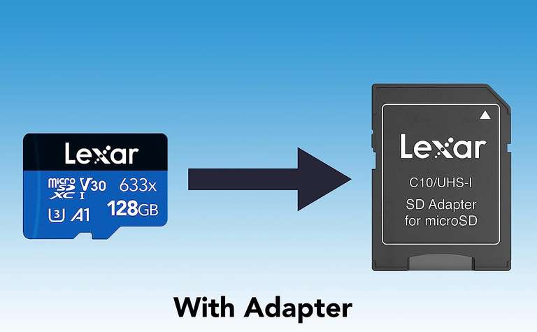 Lexar 633x 128GB microSDXC Kaart (Prime)