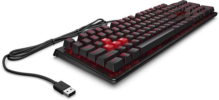 HP OMEN Encoder Keyboard, Cherry MX Red (USB) Zwart, Nederlandse QWERTY Layout (US Intl.)