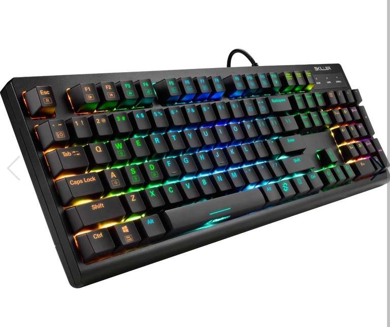 Sharkoon gaming keyboard US lay-out, Huano Red (of blue), RGB leds
