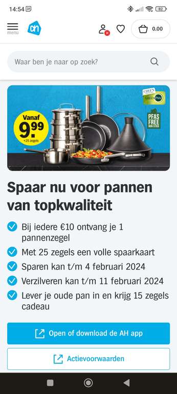 Sparen voor goedkopere pannen Greenpan Chef's Collection bij AH (Albert Heijn)