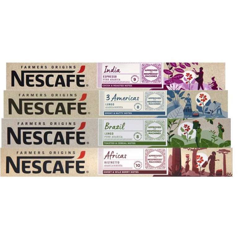 Nescafé Farmers Origins Nespresso cups 1+1 gratis