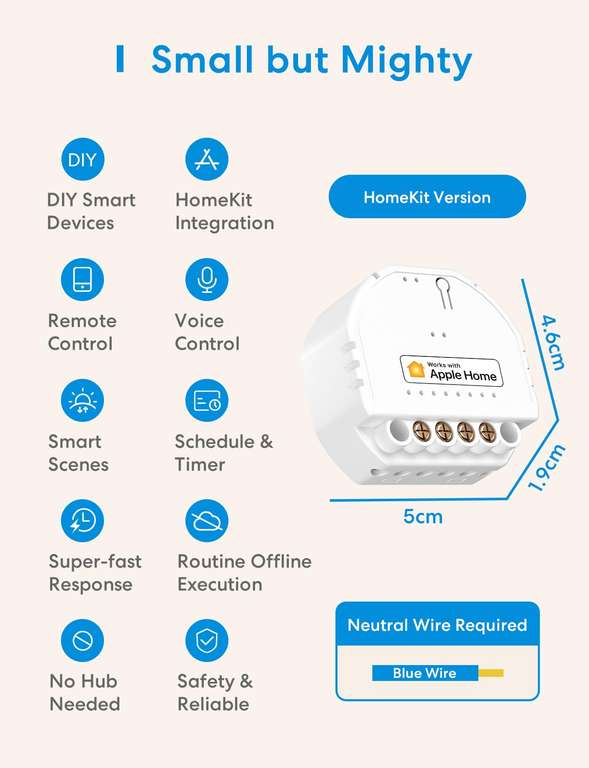 Meross WiFi-relais WLAN-schakelaar | 4-pack @ Amazon NL