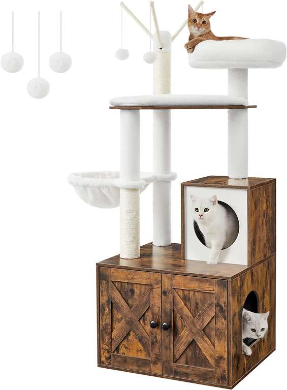 FEANDREA krabpaal met kattenbakkast voor €68,59 @ Amazon NL