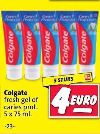 Colgate tandpasta 5 voor 4 euro