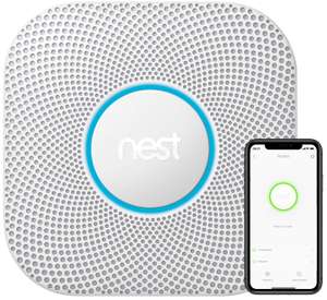 Google Nest Protect V2 - Slimme rook- en koolmonoxidemelder - Batterij / Netstroom (meerdere webshops)