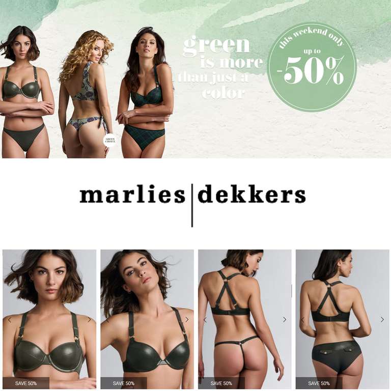 marlies | dekkers: diverse lingerie 40-50% korting + €20 extra
