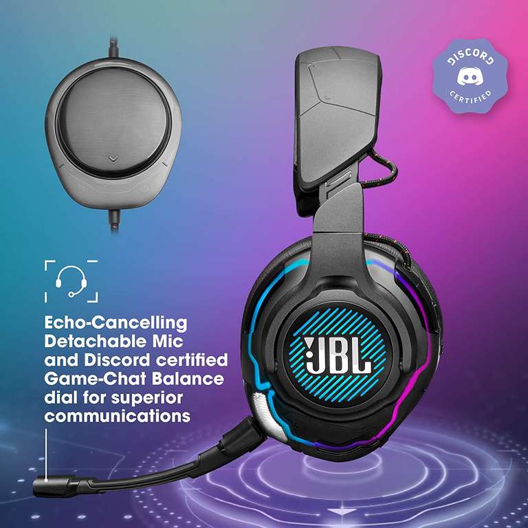 JBL Quantum ONE over ear professionele gaming-headset met hoofdtracking