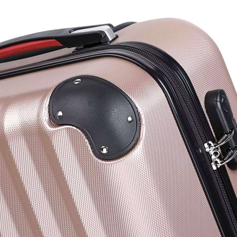 Monzana 4-delige hardcase kofferset rosé | Met cijferslot @ DeubaXXL