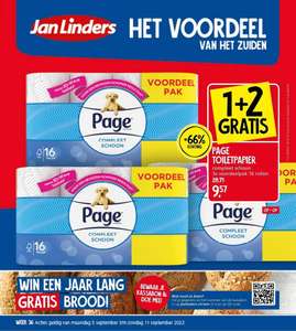 Page toilet papier 1 + 2 (gratis) bij Jan Linders