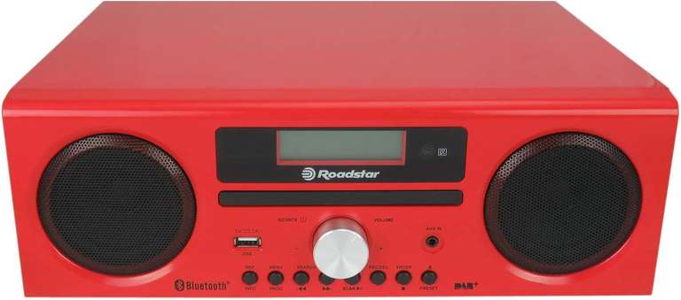 Roadstar - HRA-9D+BT digitale DAB+ radio met CD-speler, Bluetooth & opname