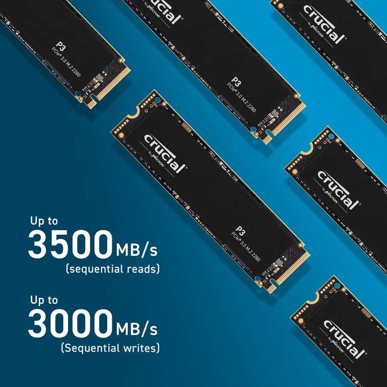 Crucial P3 1TB CT1000P3SSD8 PCIe 3.0 3D NAND NVMe M.2 SSD