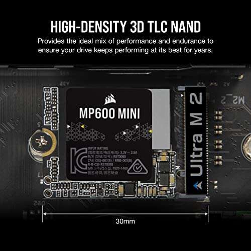 Corsair MP600 Mini 1TB M.2 NVMe PCIe x4 Gen4 2 SSD