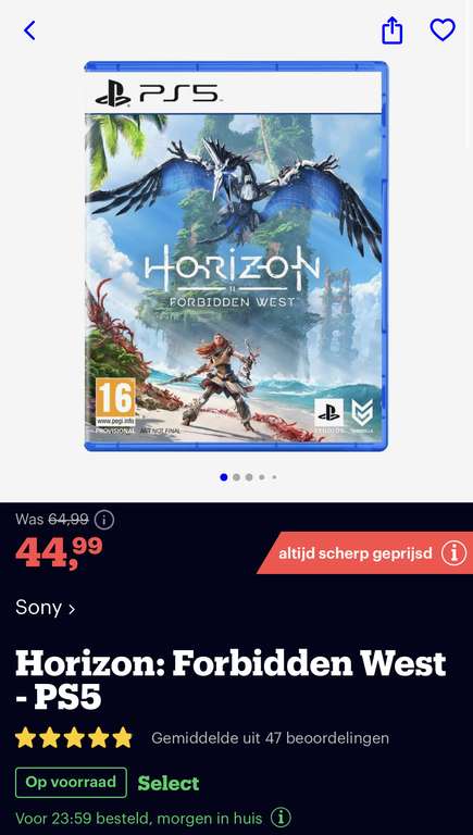 Horizon: Forbidden West - PS5 voor 44.99