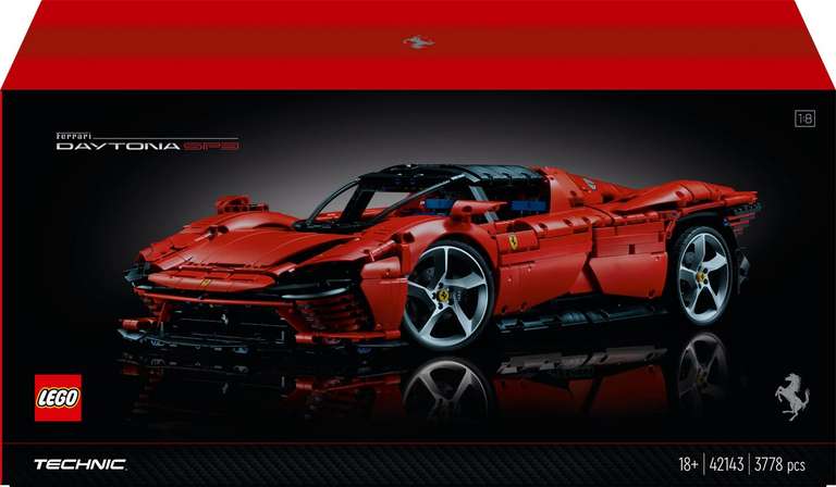 LEGO Technic Ferrari Daytona SP3 - 42143 (Tweedehands - Als nieuw, verpakking is ongeopend maar licht beschadigd)