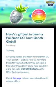 Pokémon GO - Gratis Silver Pinap Berry en Rare Candy