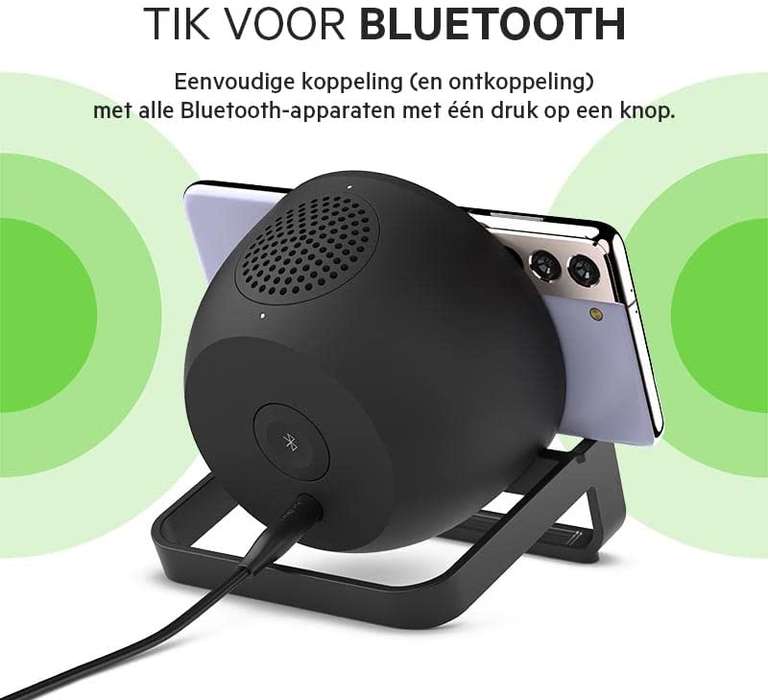 Belkin SoundForm Draadloze QI Oplader met Bluetooth Speaker