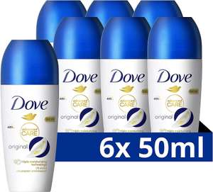 Dove Original Anti-Transpirant Deodorant Roller 6 x 50 ml - Voordeelverpakking