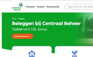 Centraal Beheer Beleggen – Tijdelijk tot € 125,- bonus