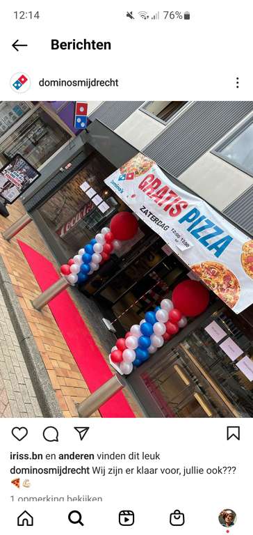 Gratis pizza - Domino's Mijdrecht - tot 13.00