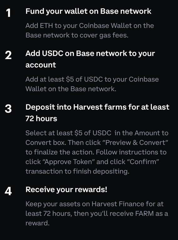 Coinbase wallet gratis $10 FARM crypto