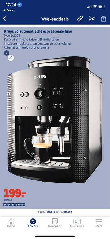 Krups espressomachine EA8108 [Makro][BlackFriday]
