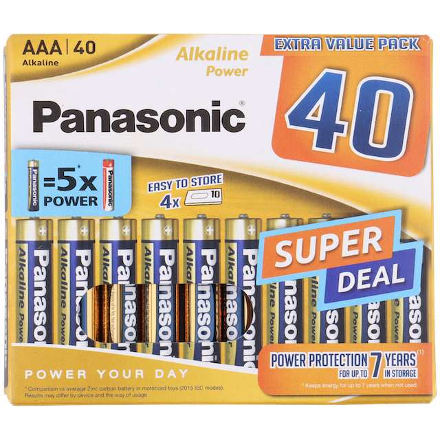 Panasonic 40stk 5x power batterijen aa&aaa
