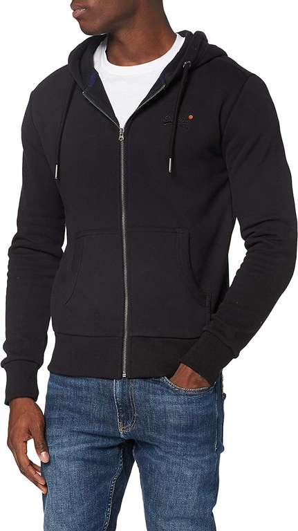 Superdry Orange Label Classic heren zip hoodie zwart voor €19,99 @ Amazon.nl
