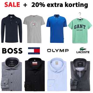 Sale tot -70+% + 20% extra korting o.a. BOSS | Lacoste | Tommy Hilfiger | Olymp