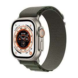 Apple Watch Ultra, small alpine bandje, Titanium (Groen)