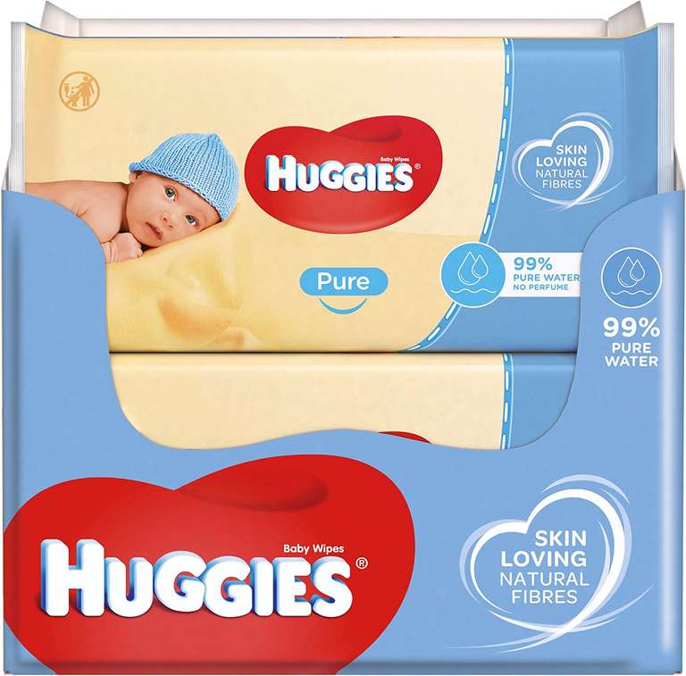[Prime] Huggies baby billendoekjes water - Pure - 560 stuks - Voordeelverpakking