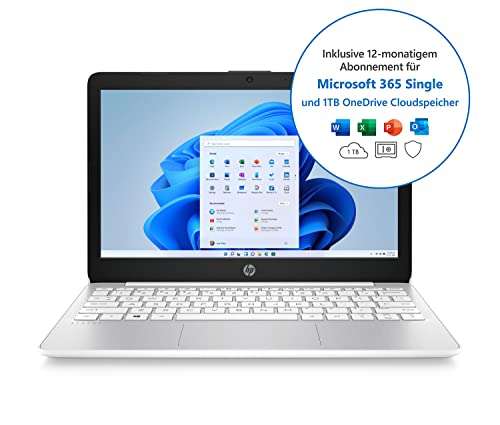 HP Stream Laptop | 11,6" HD-display | Intel Celeron N4120 | 4GB DDR4 RAM | 64GB eMMC | HDMI | USB-C | QWERTZ