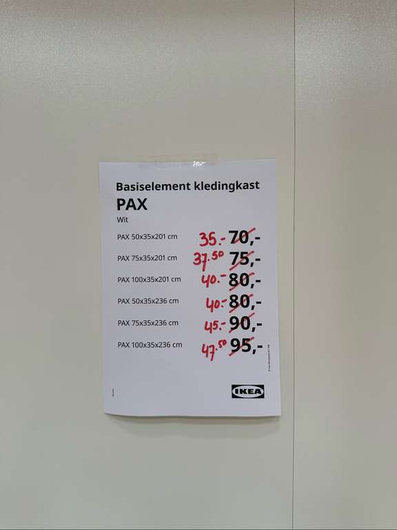 Ikea Hengelo Pax basiselementen 50% korting