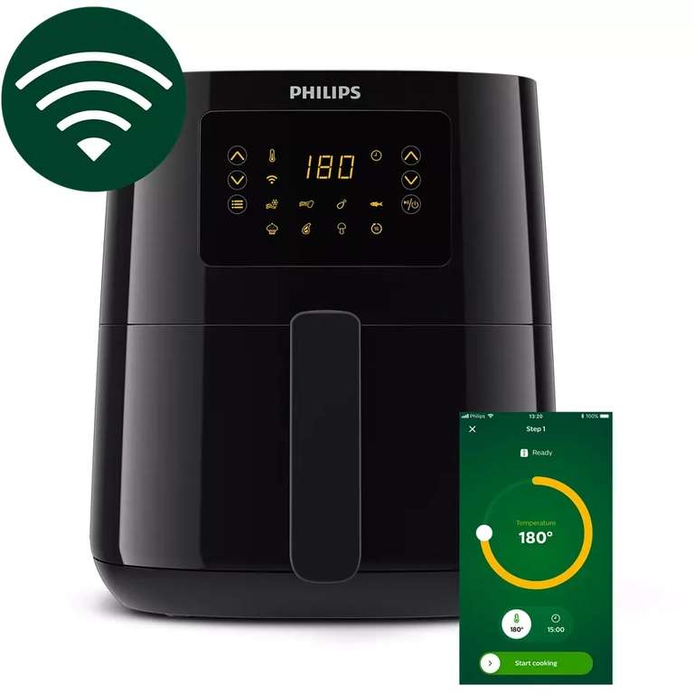 HD9255/90 Philips Airfryer Essential App Connect Compact (Alexa compatible) voor €89,99 @ Philips Store