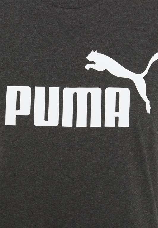Puma Essentials Logo T-shirt donkergrijs voor Dames