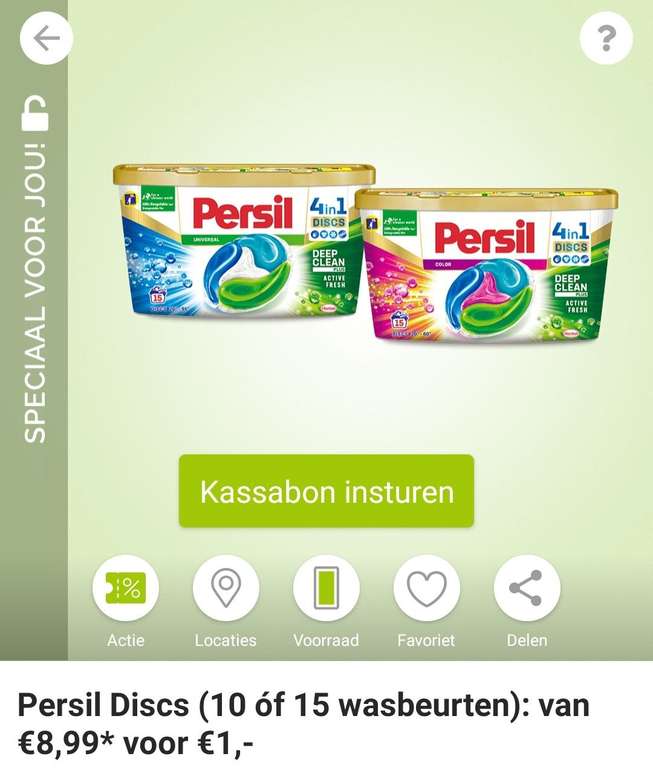 Persil Discs van 8,99 voor €1