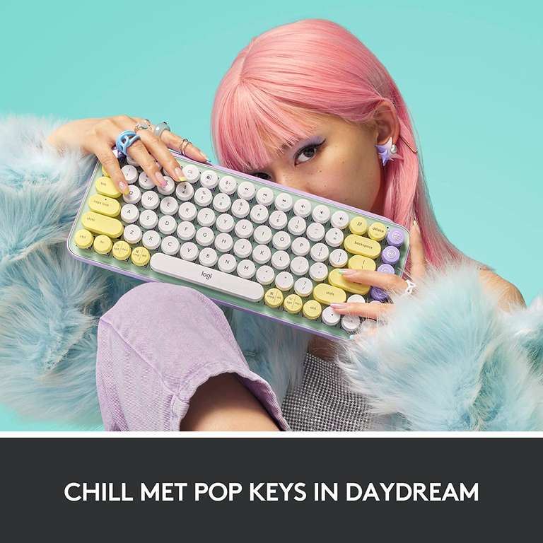 Logitech POP Keys mechanisch draadloos toetsenbord - Mintgroen (QWERTY) @ Amazon.nl