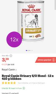 [bol.com] Royal Canin Urinary S/O Hond - 12 x 410 g blikken €3,39