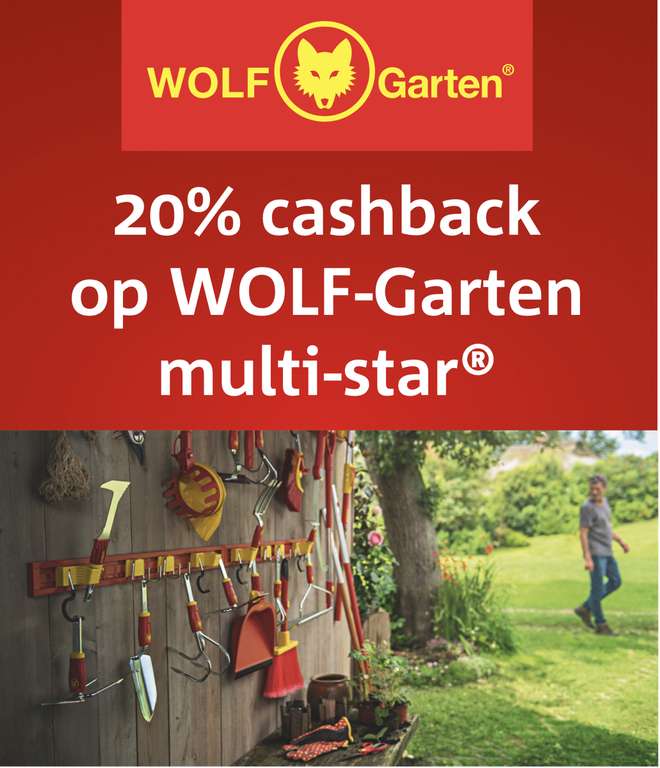 20% cashback op Wolf Garten producten
