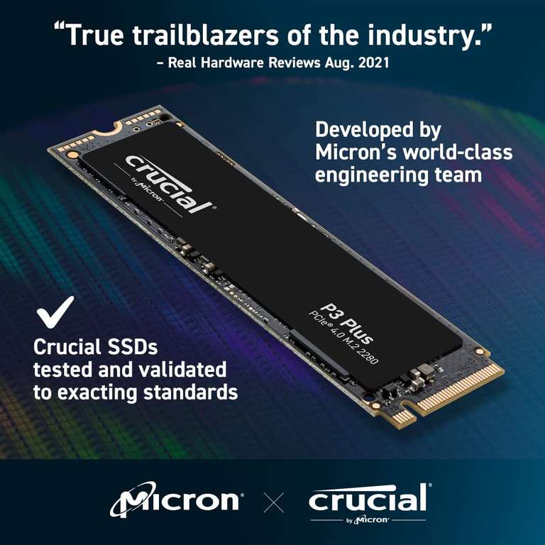 Crucial P3 Plus 1TB SSD (M.2 NVMe PCIe 4.0)