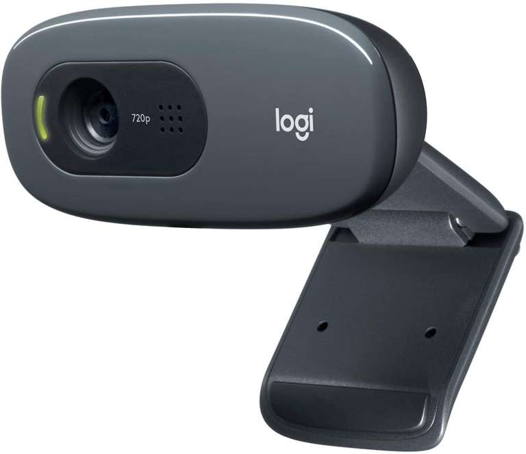 Logitech C270 HD Webcam, HD 720p/30fps, breedbeeld HD-video-oproep, HD lichtcorrectie, ruisonderdrukkende microfoon