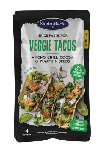 Santa Maria Veggie Tacos kruidenpasta 0,50 of 15 voor 2,50 (= 17 cent per stuk) LOKAAL GOUDA