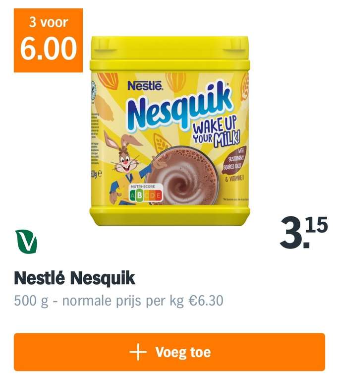 Nesquick 3 voor 6euro