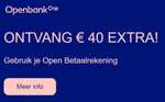 [Gratis geld] 40 euro voor bestaande en nieuwe openbank klanten