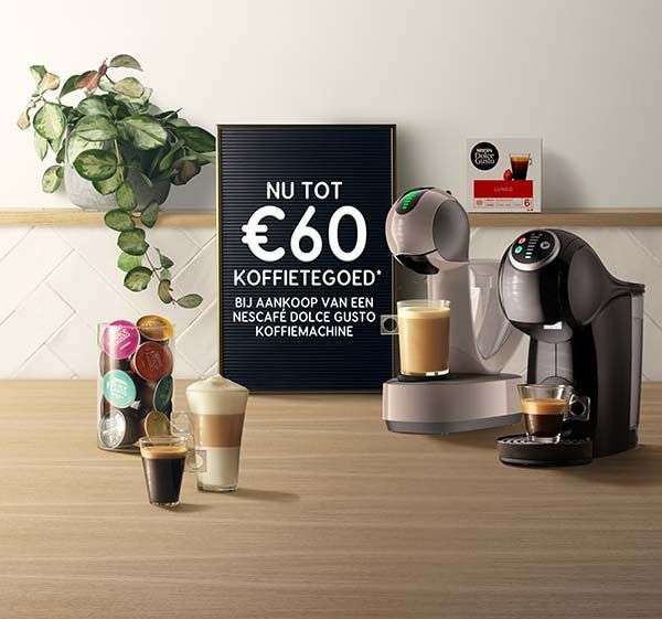 Dolce gusto koffie tegoed maximaal 60€.