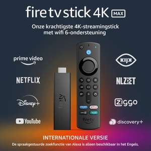 Fire TV Stick 4K Max Internationale versie | streamingapparaat, wifi 6, Alexa Voice Remote (inclusief tv-besturing)