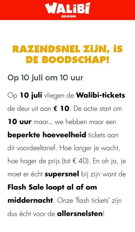 [GRENSDEAL BELGIË] Walibi Belgium 10 euro op 10/7 om 10 uur