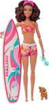 Barbie Pop met surfboard en puppy